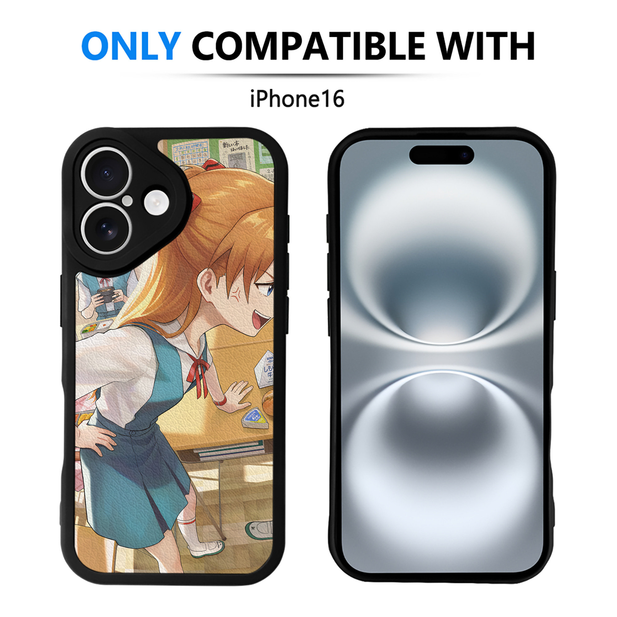 （画像用） EVA 新世紀エヴァンゲリオン 【iPhone 16シリーズ対応】シリコンスマホケース（レザー調） 材質：シリコン